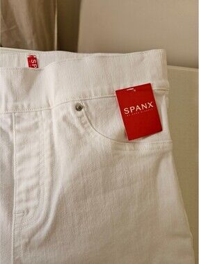 Spanx Distressed White Skinny Jeans S/P